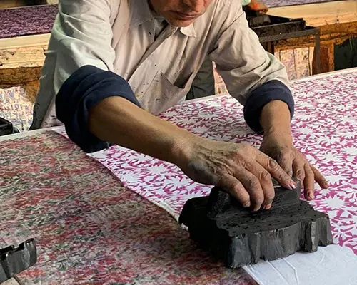 Hand block printing